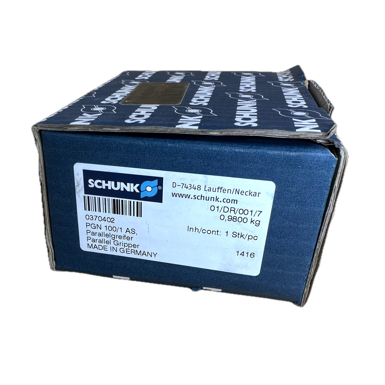 NJ438 2 Finger Parallelgreifer Schunk PGN 100/1 AS 0370402 Hub 10mm 1180Nm ovp