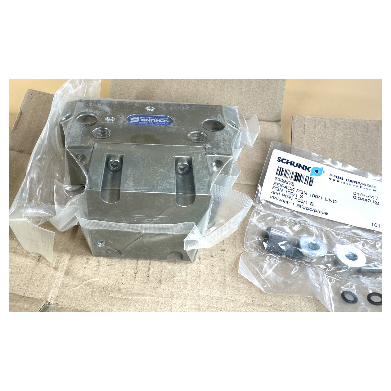 NJ438 2 Finger Parallelgreifer Schunk PGN 100/1 AS 0370402 Hub 10mm 1180Nm ovp_3