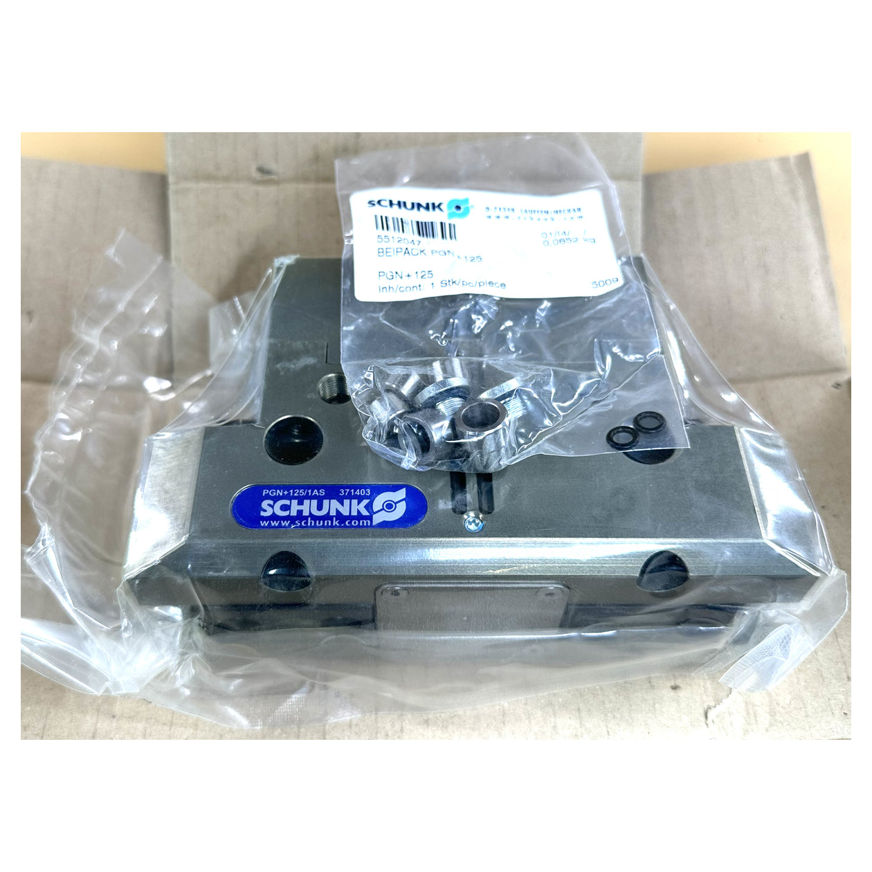 NJ440 2 Finger Parallelgreifer Schunk PGN+125-1-AS 0371403 Hub 13mm 2000Nm ovp_2