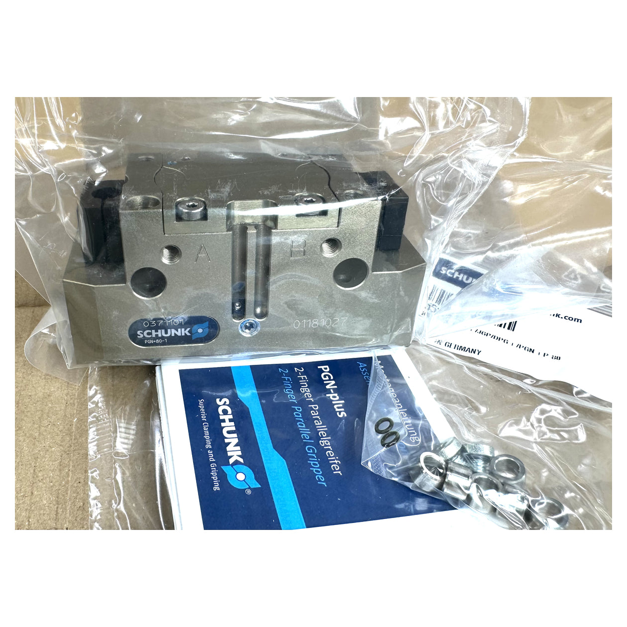 NJ444 2 Finger Parallelgreifer Schunk PGN-plus80-1 0371101 550Nm 8mm Hub ovp_3