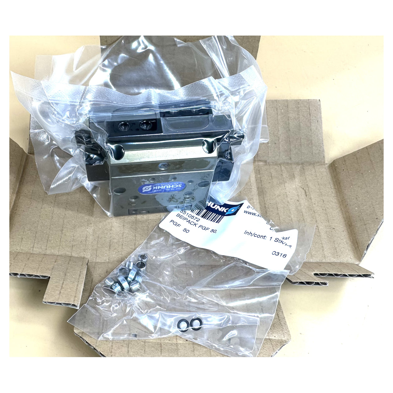 NJ446 2 Finger Parallelgreifer Schunk PGF 50 AS 0340361 340Nm 7,5mm Hub ovp_2