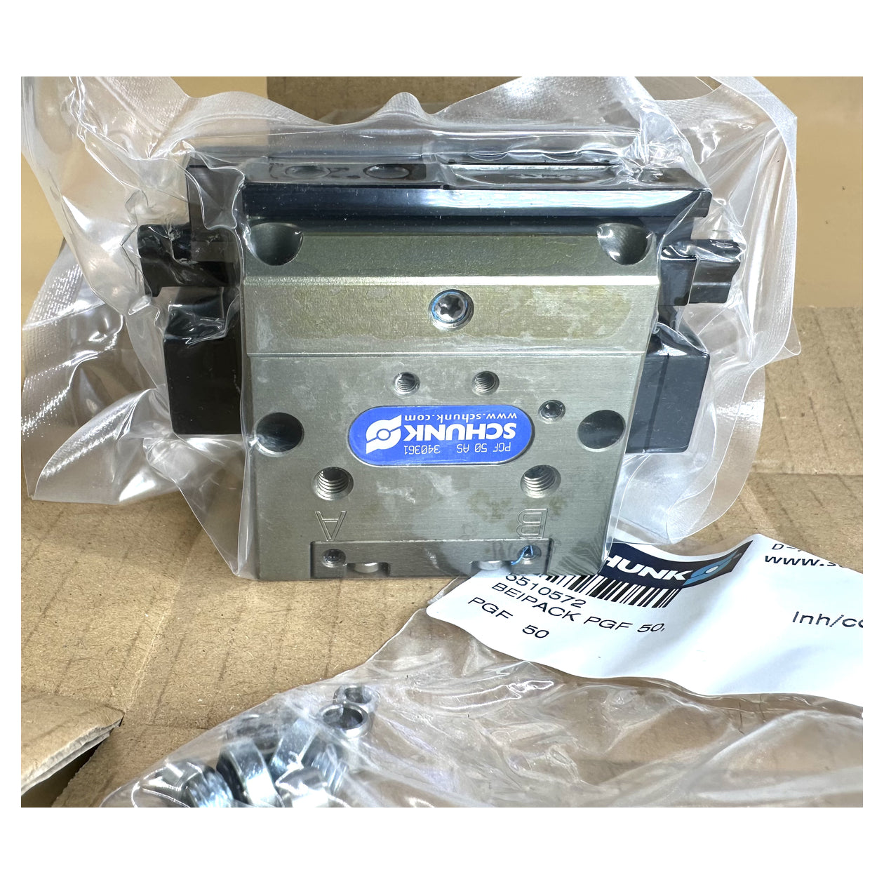 NJ446 2 Finger Parallelgreifer Schunk PGF 50 AS 0340361 340Nm 7,5mm Hub ovp_3