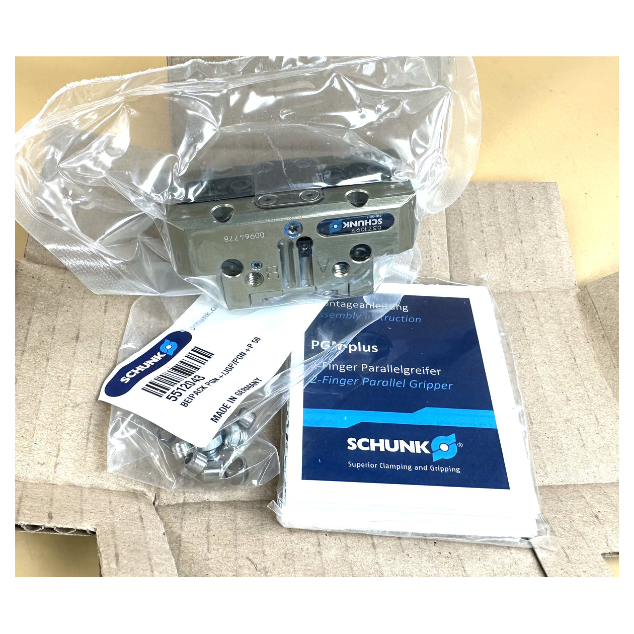 NJ447 2 Finger Parallelgreifer Schunk PGN-plus50-1 0371099 220Nm 4mm Hub ovp_2