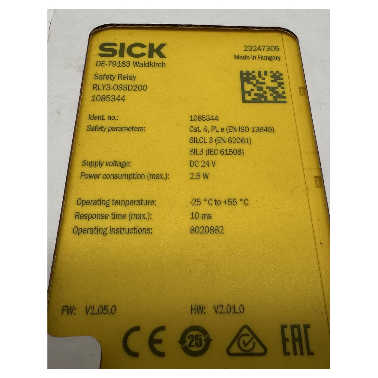 NJ502 Sicherheitsrelais Sick RLY3-OSSD200 OVP_3
