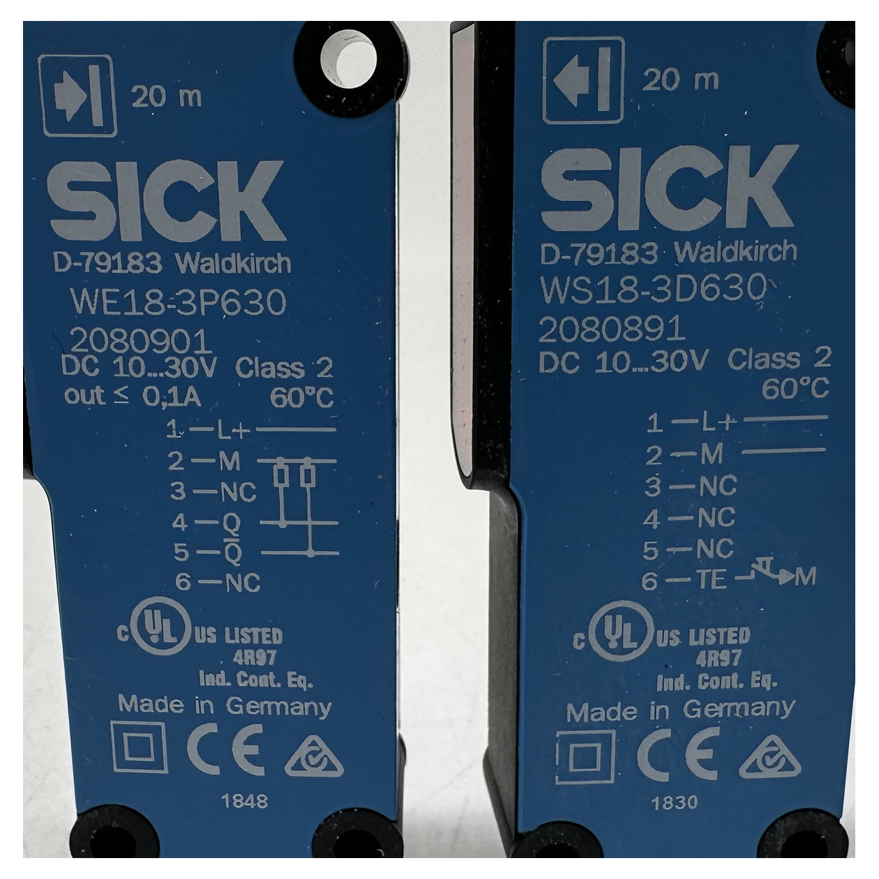NJ514 through-beam sensor set Sick WS/WE18-3P630 1075293 2080901 OVP_4
