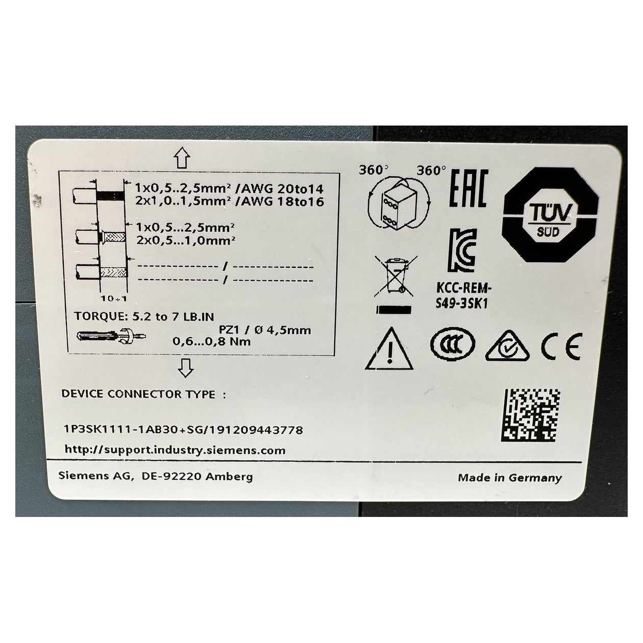 NJ532 Sicherheitsrelais Siemens 3SK1111-1AB30 E02 OVP_5