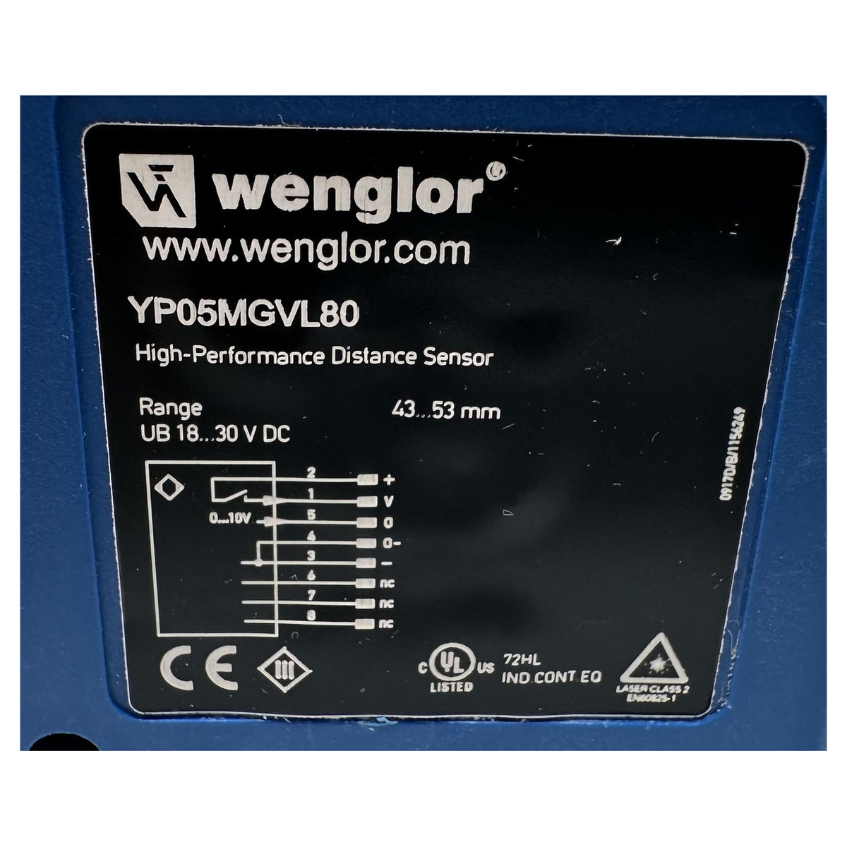 NJ533 Distanzsensor Wenglor YP05MGVL80 OVP_4