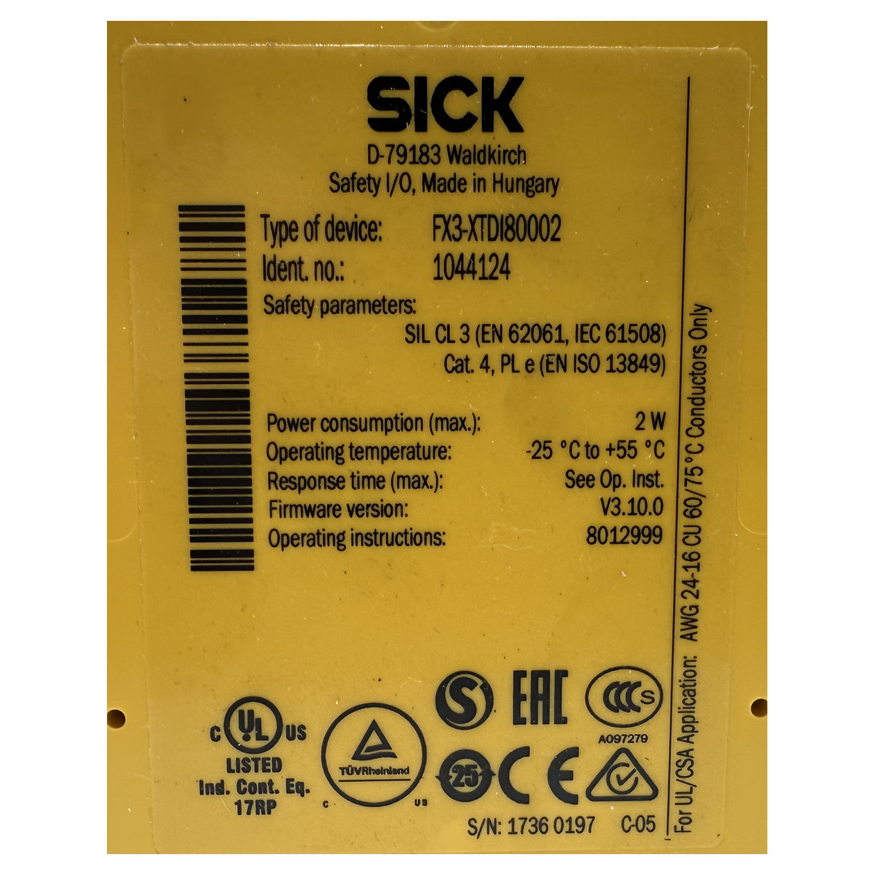 NJ534 Digitales Eingangsmodul Sick FX3-XTDI80002 1044124 OVP_5