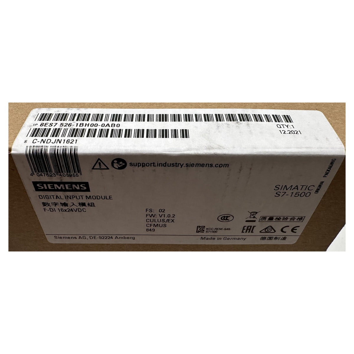 NJ543 Digital Input Module Siemens 6ES7526-1BH00-0AB0 Versiegelt_2