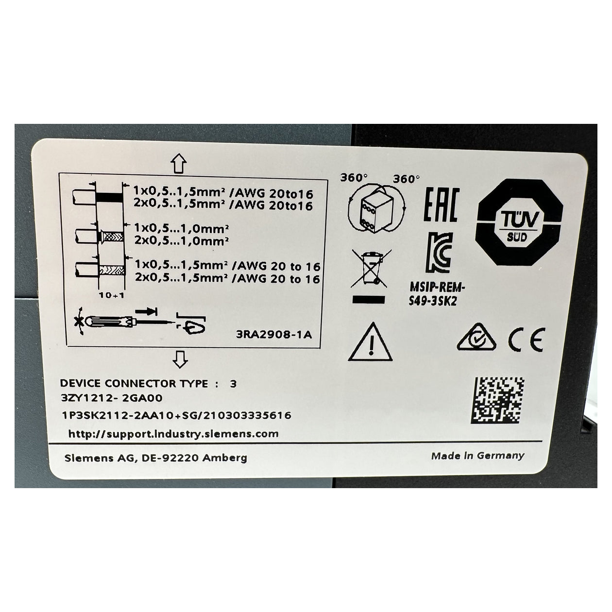 NJ544 Safety Relay Siemens 3SK2112-2AA10 OVP_5