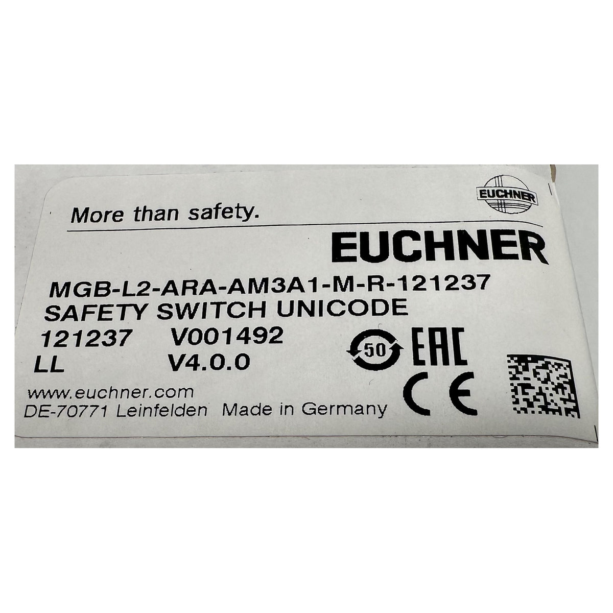 NJ553 Sicherheitsschalter Unicode Euchner MGB-L2-ARA-AM3A1-M-R-121237 Versiegelt_3