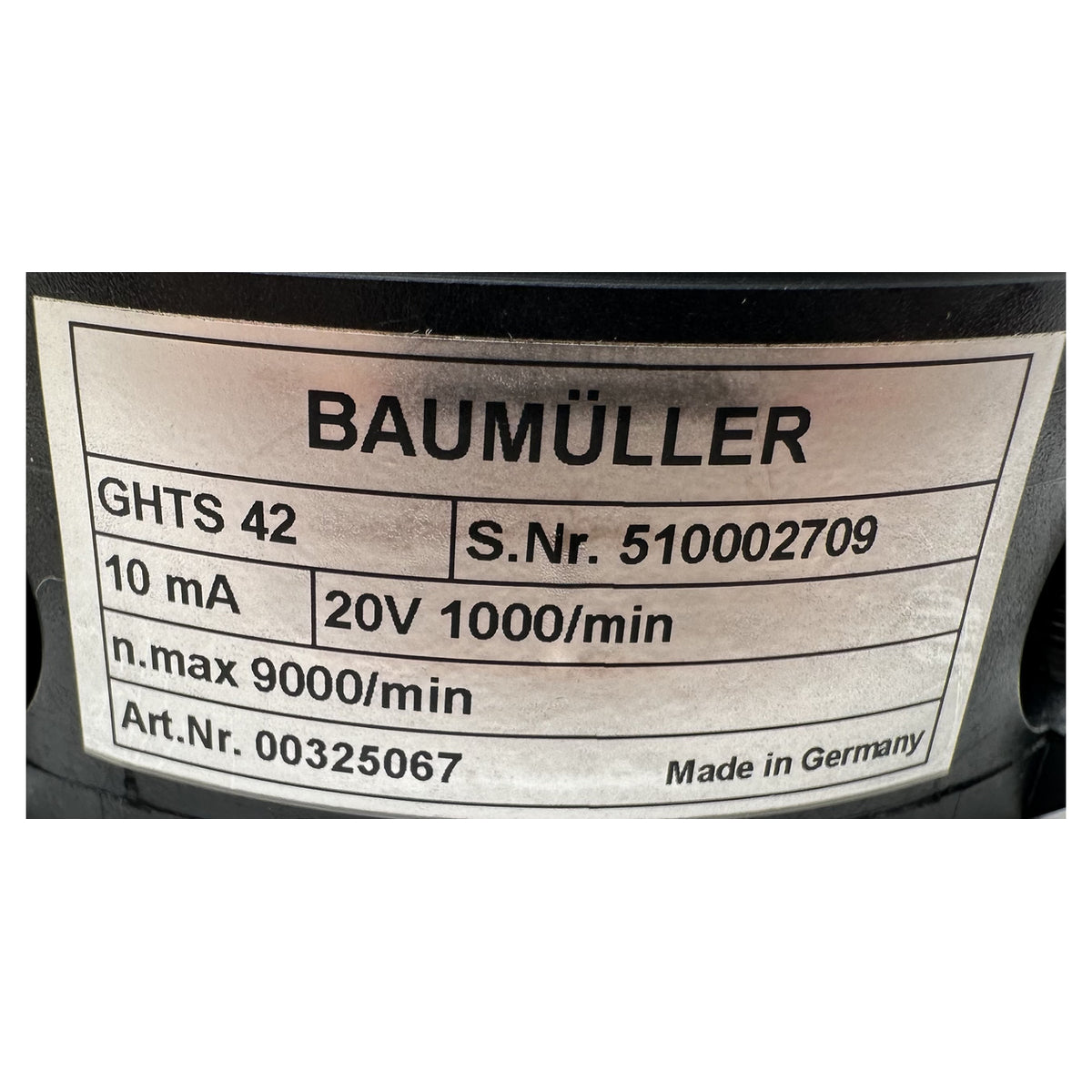 NJ566 tacho generator Baumueller GHTS 42_6