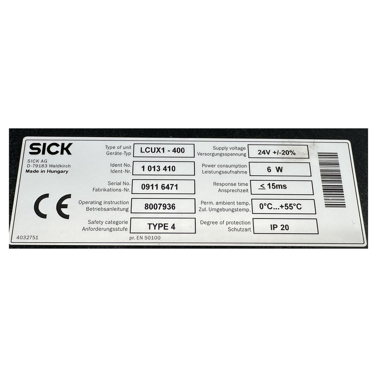 NJ568 Sicherheitsinterface Modul Sick LCUX1-400 OVP_4