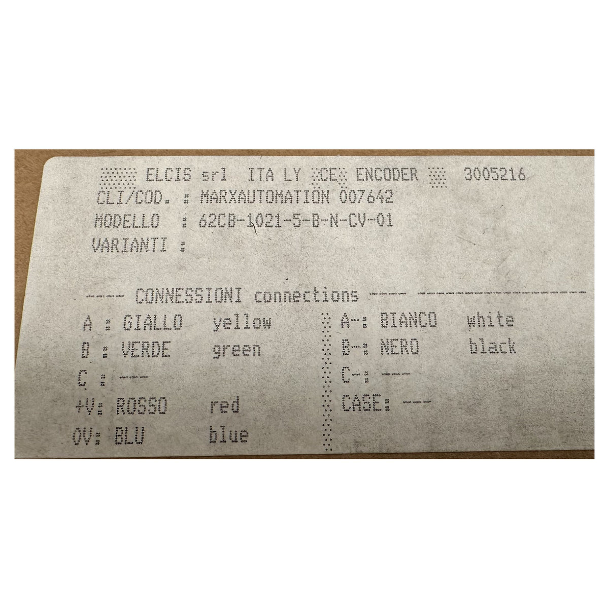 NJ574 incrementalRotary Encoder Elcis 62CB-1021-5-B-N-CV-01 OVP_5