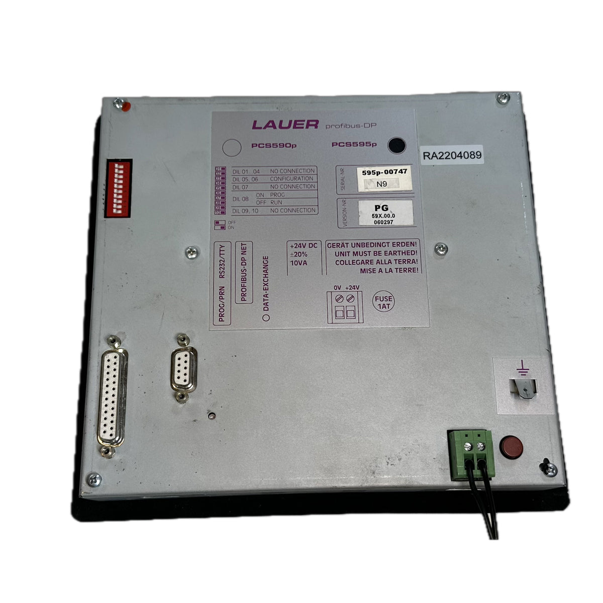 NJ611 Bedienpanel Lauer PCS595p PG59X.00.0_4