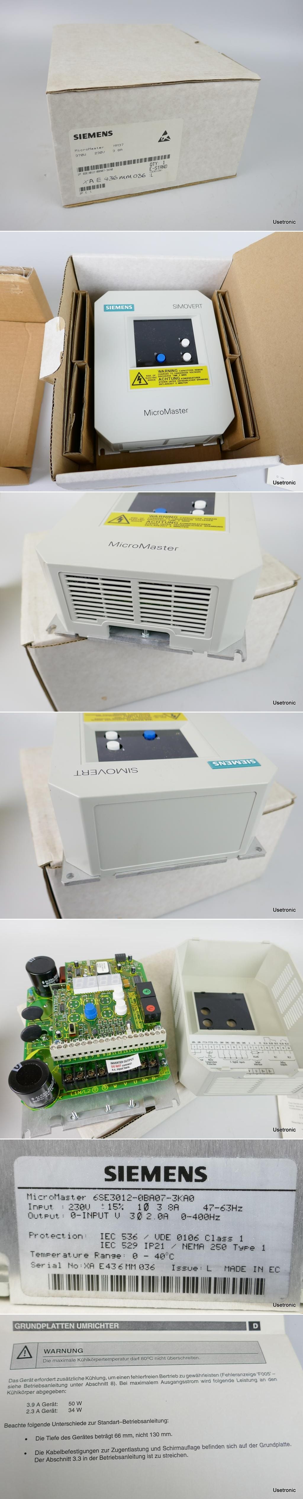 PP3564 Frequenzumrichter Siemens Micromaster 6SE3012-0BA07-3KA0 ovp_2