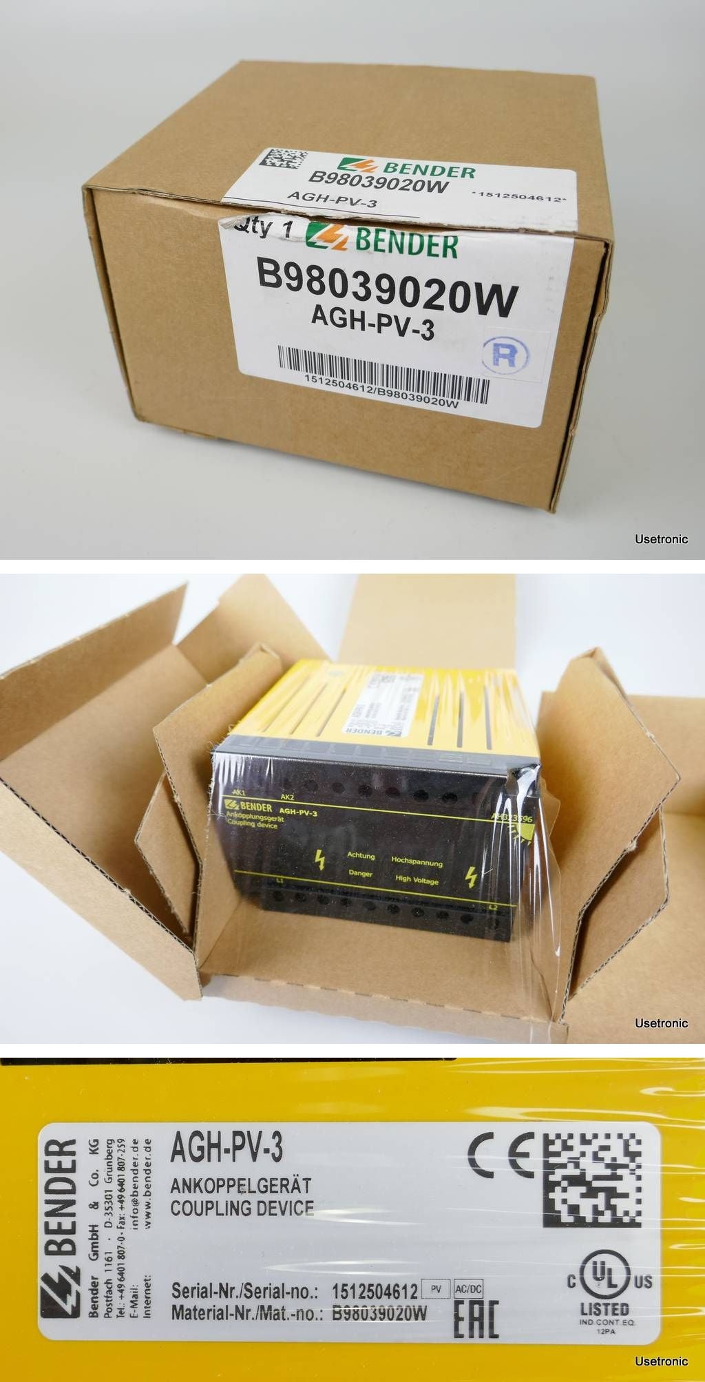 PP3927 Isolationsüberwachung Ankoppelgerät Bender AGH-PV-3 ovp_2