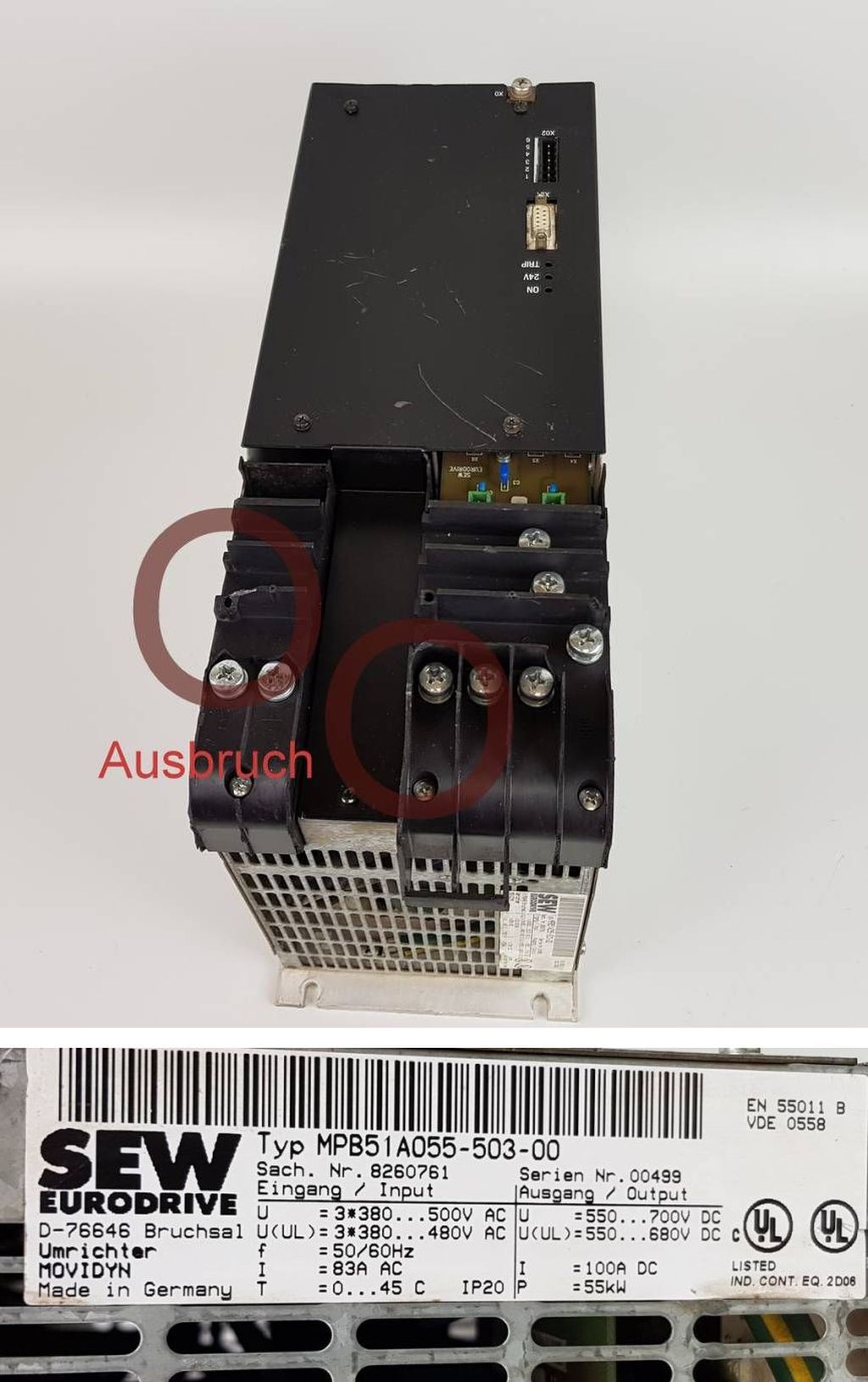 PP4145 Power Supply SEW MPB51A055-503-00 Ausbruch