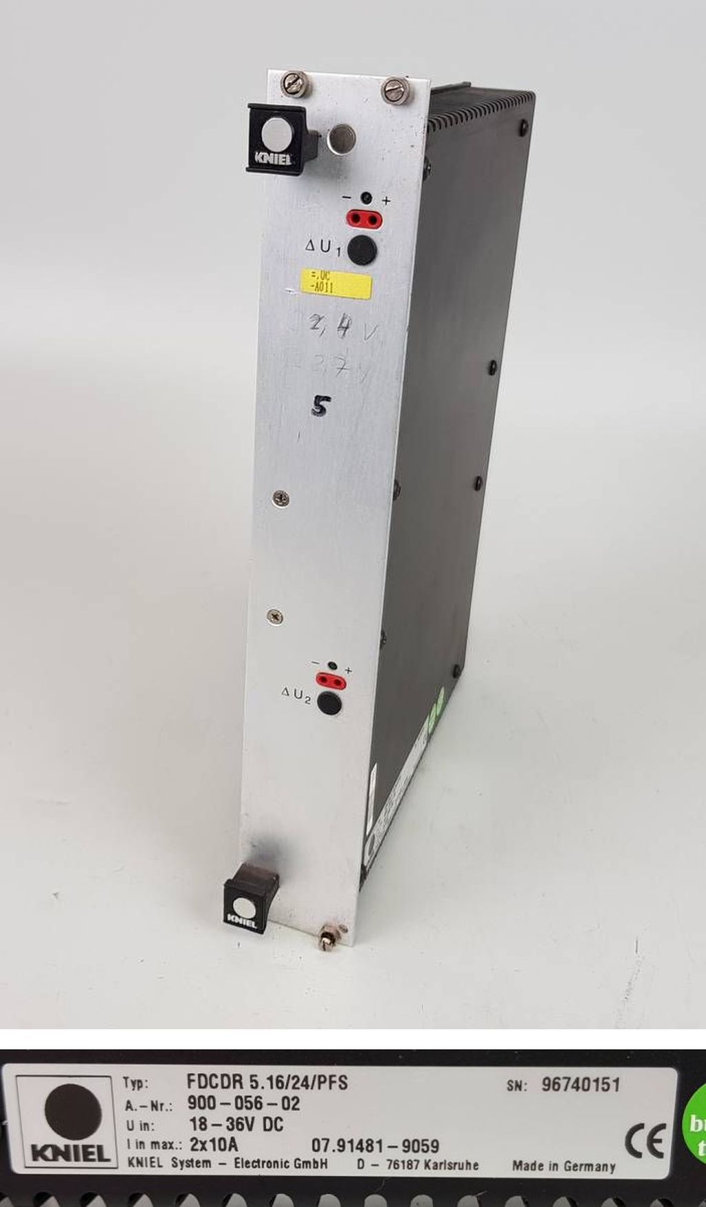 PP4619 Power Supply Kniel FDCDR 5.16/24/PFS 900-056-02 18-36V DC 2x10A