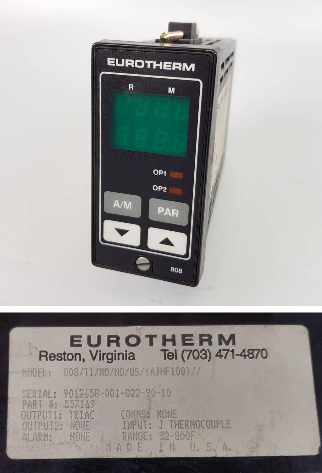 PP4696 Temperaturregler Eurotherm 808/T1/NO/NO/QS/(AJHF100)