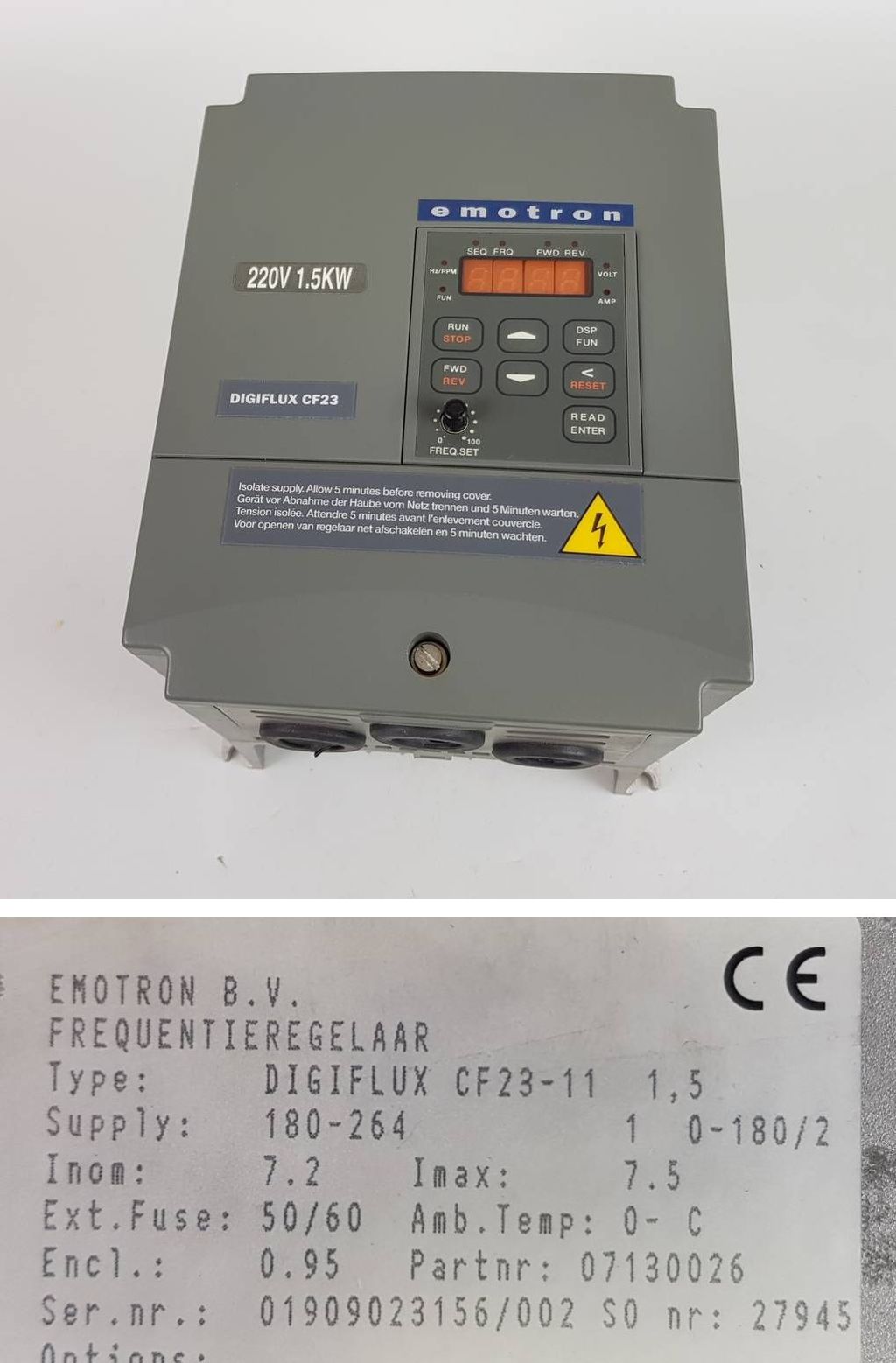 PP4859 Frequenzumrichter Emotron Digiflux CF23-11 1,5KW