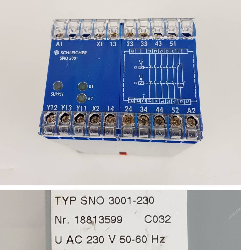 PP4973 Sicherheitsrelais Schleicher SNO 3001-230 230V AC Spule