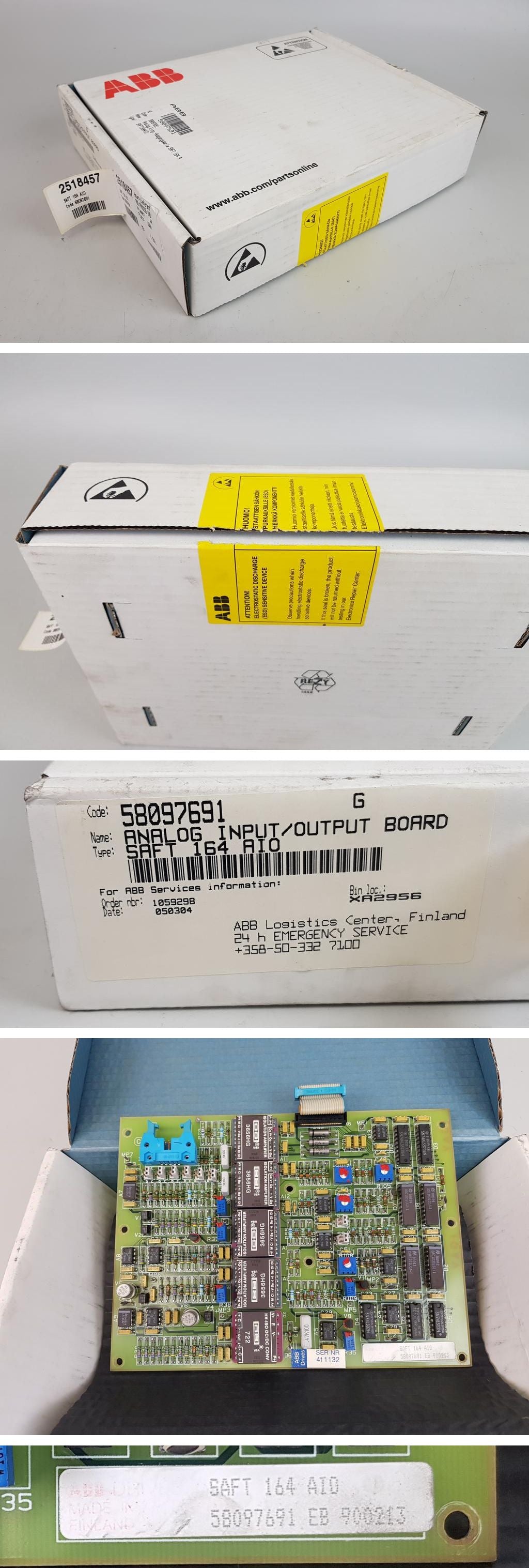 PP6155 Analog Input Output board ABB Saft 164 AIO 58097691 EB_2