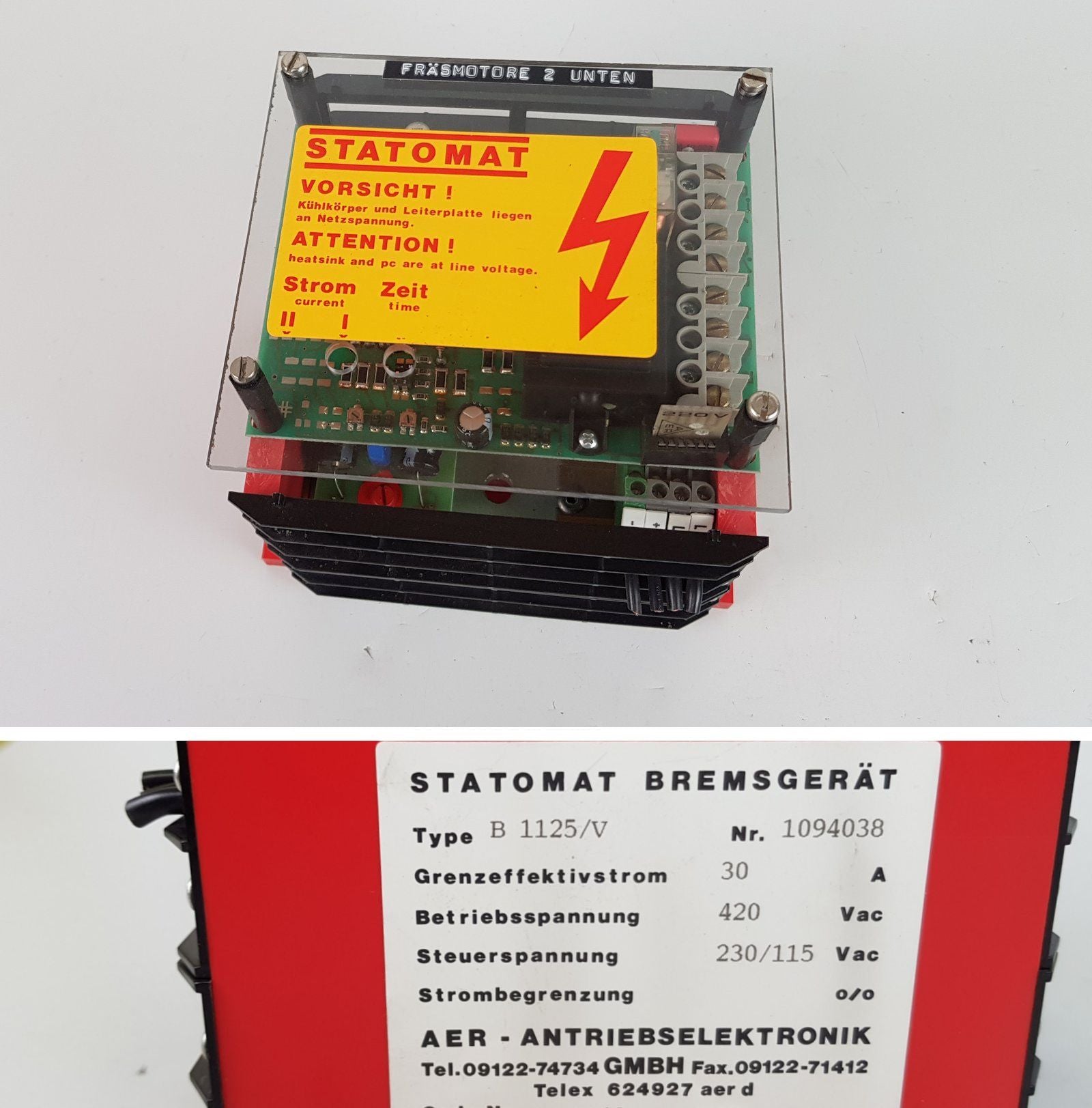 .PP6312 Bremsgerät AER Antriebselektronik Statomat B1125/V 30A