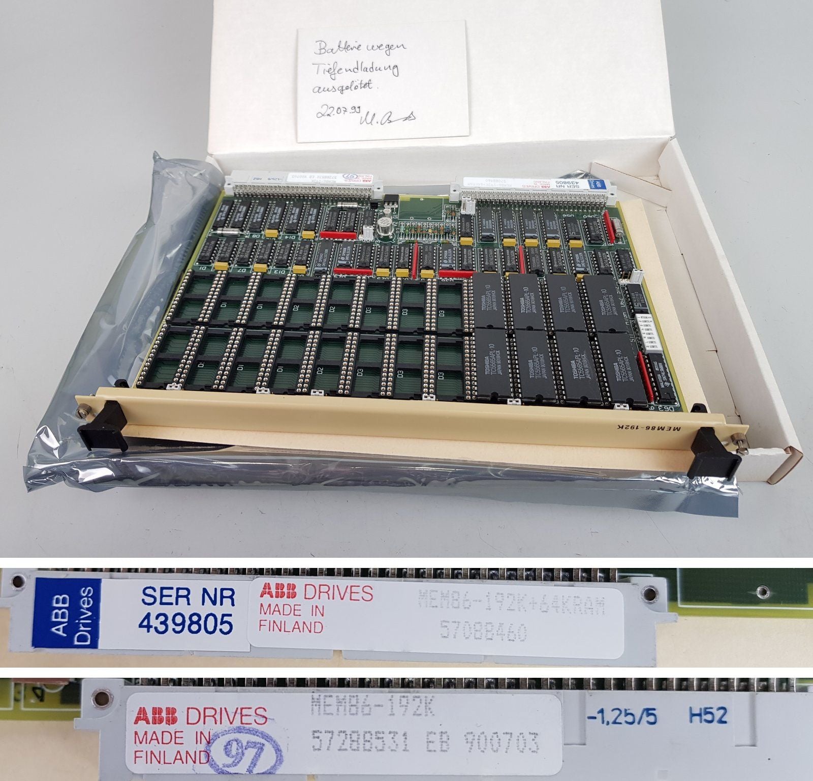 PP6453 ABB MEM86-192K 64KRAM 57088460 57288531