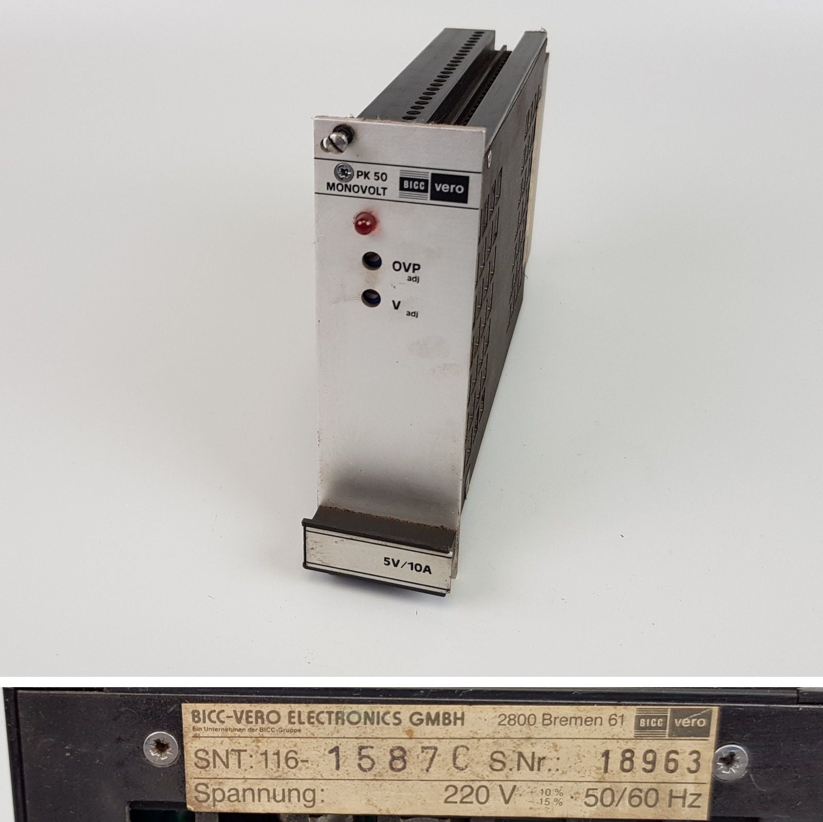 PP6869 Power Supply Vero Monovolt PK50 116-15876 5V DC 10A