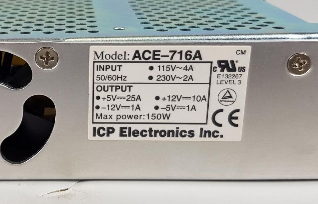 .PP7767 Power Supply ICP Electronics ACE-716A +-5V DC 25A +-12V DC_4