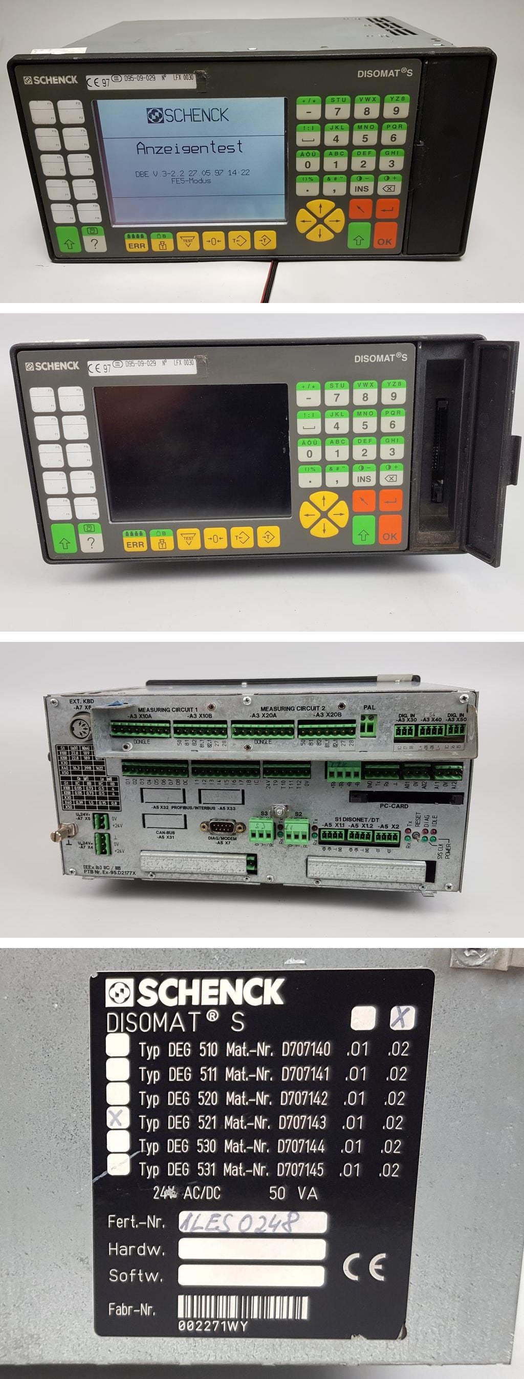 PP7908 Wägeterminal Schenck Disomat S DEG521 D707143.01.02_2
