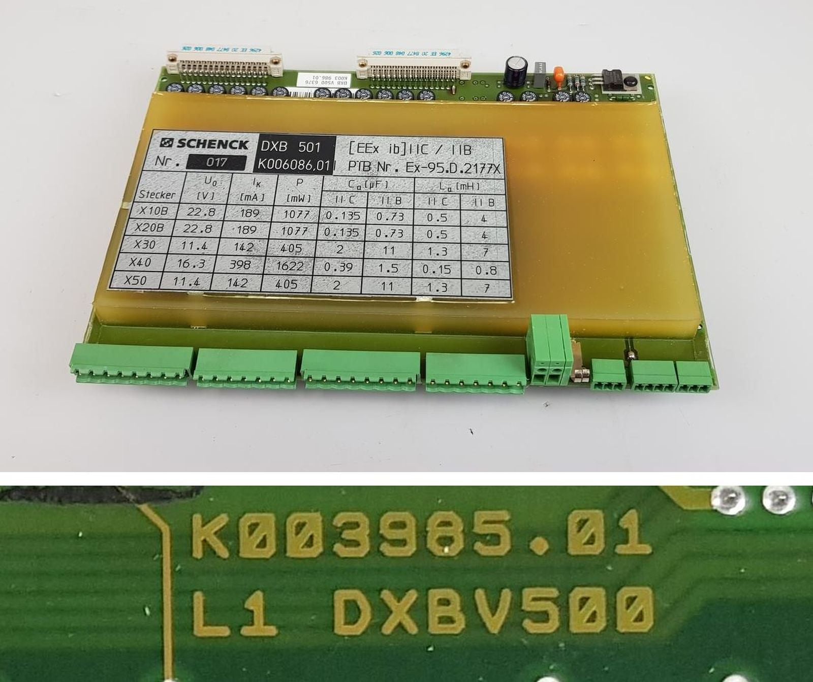 PP7934 Wägeterminal board Schenck DXB501 DXB V500 K003986 K006086