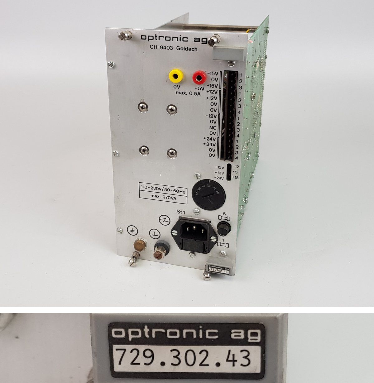 PP8031 Power Supply Optronic 729.302.43 OAG740 729.302.243A