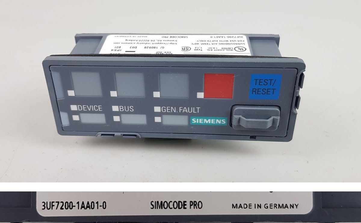 PP8859 Bedienpanel Siemens 3UF7200-1AA01-0 Simocode Pro