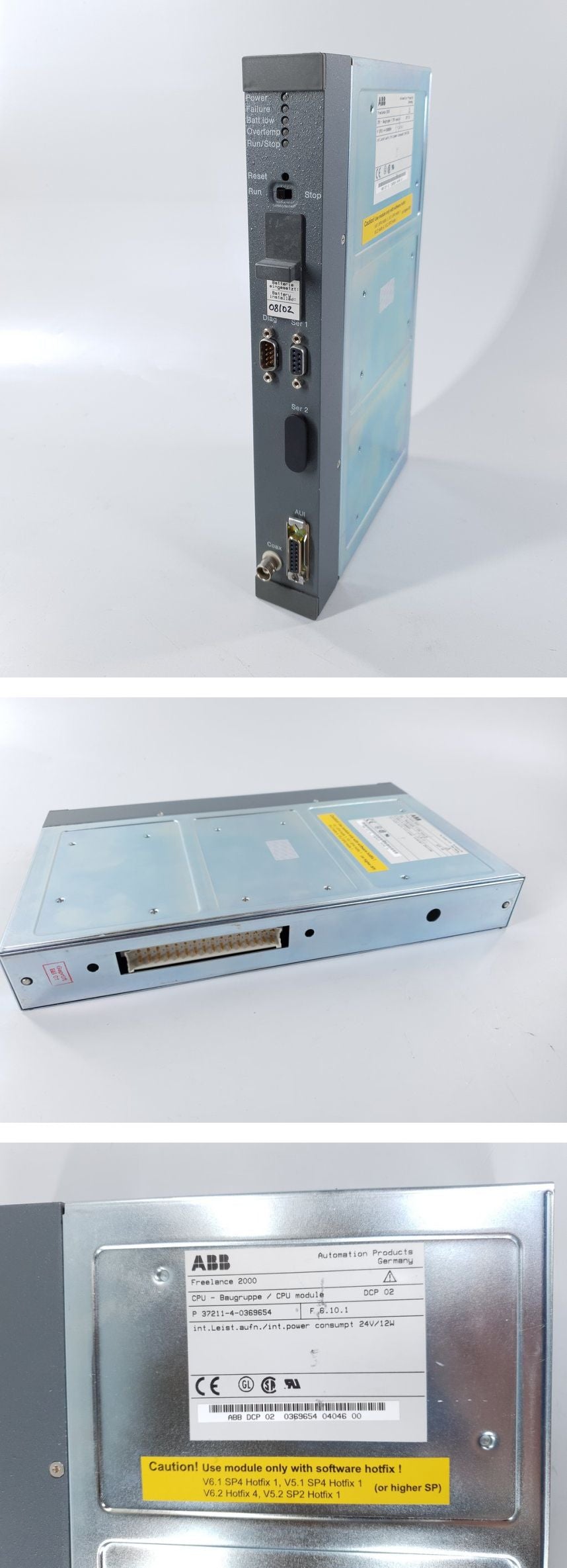 PP9708 CPU Module ABB DCP 02 P 37211-4-0369654 F 6.10.1_2