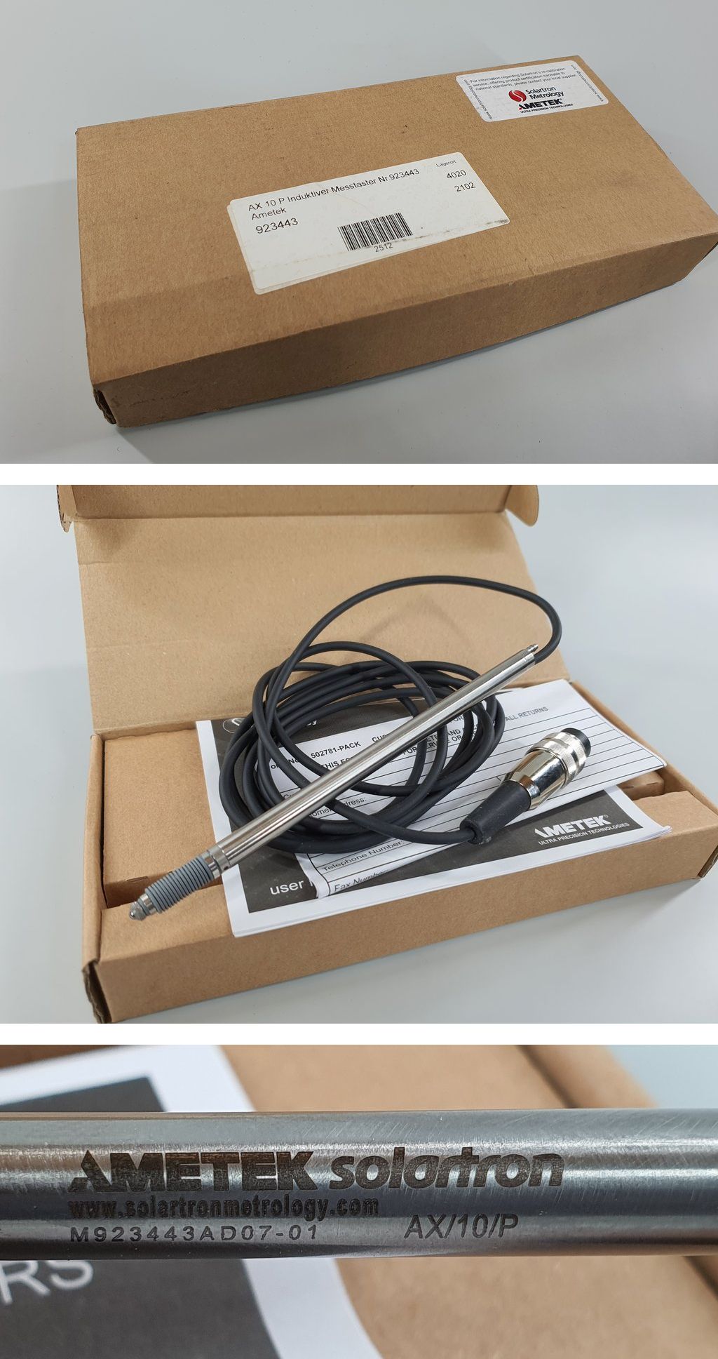 PQ1389 Induktiver Messtaster Solarton Ametek AX 10 P_2