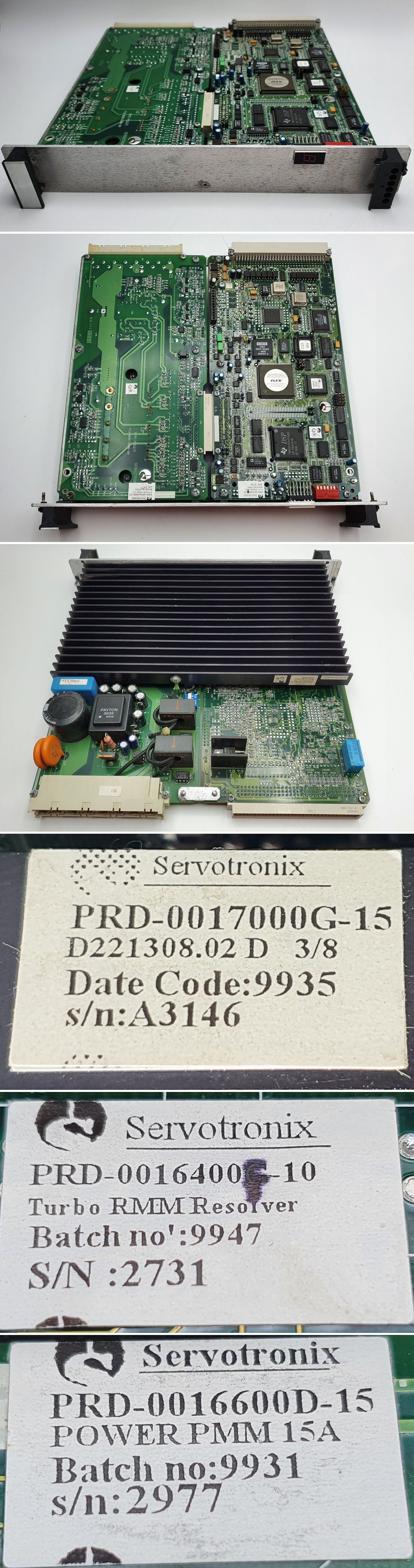 PQ1974 Kollmorgen Servotronix PRD-0017000G-15 PRD-0016400F-10 PRD-0016600D-15_2