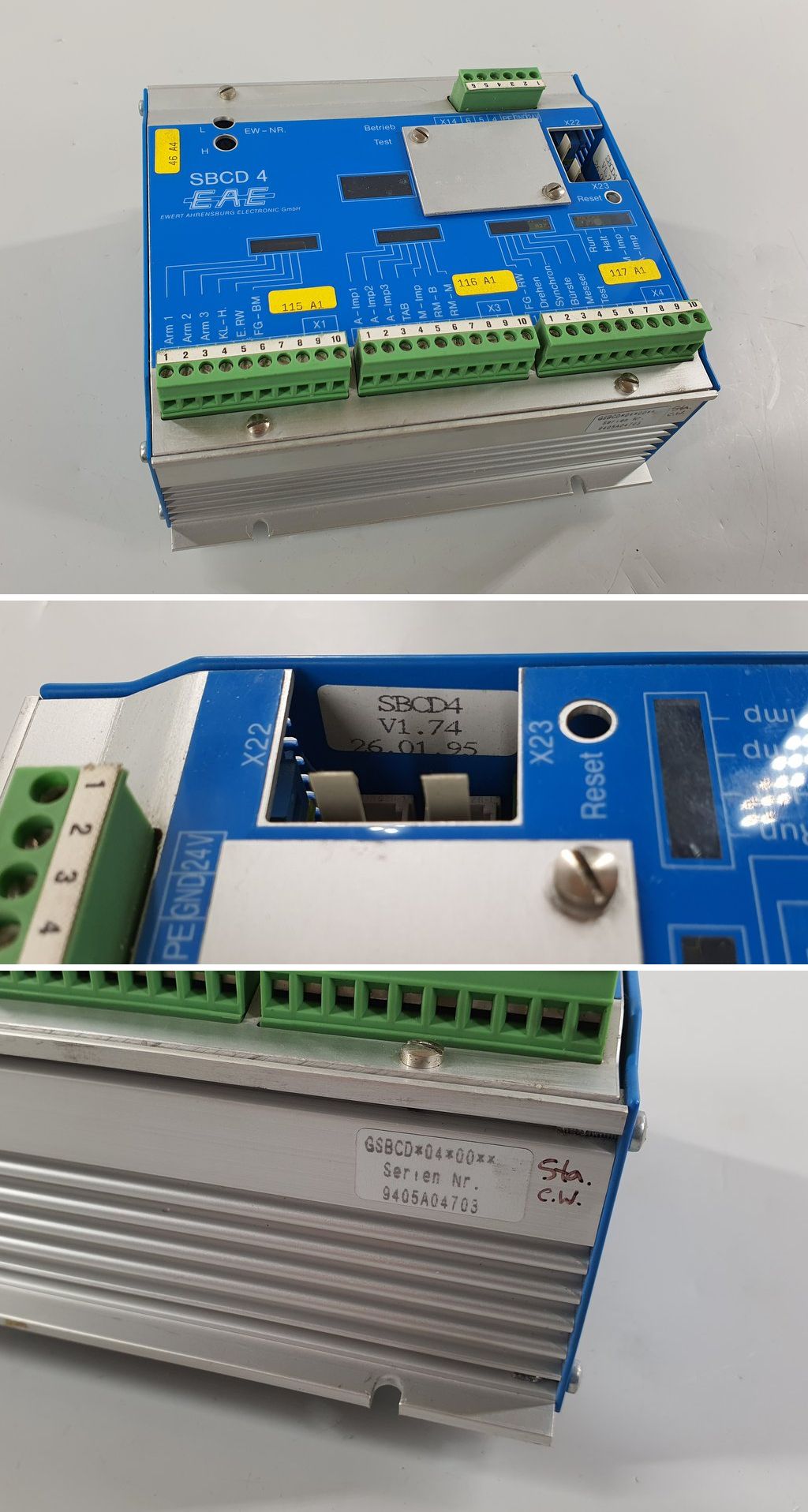 PQ2445 Ewert Ahrensburg Electronic EAE SBCD 4 Version 1.74 01.95_2