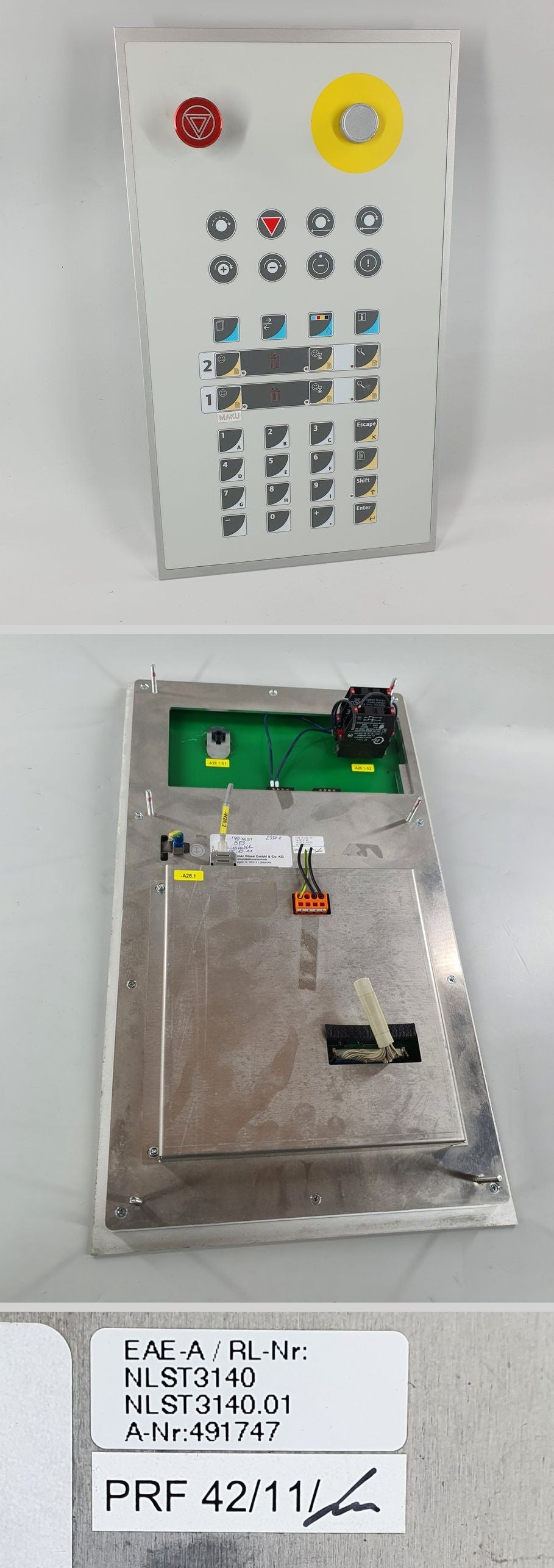PQ2549 Control Panel Bedienpanel EAE NLST3140.01_2