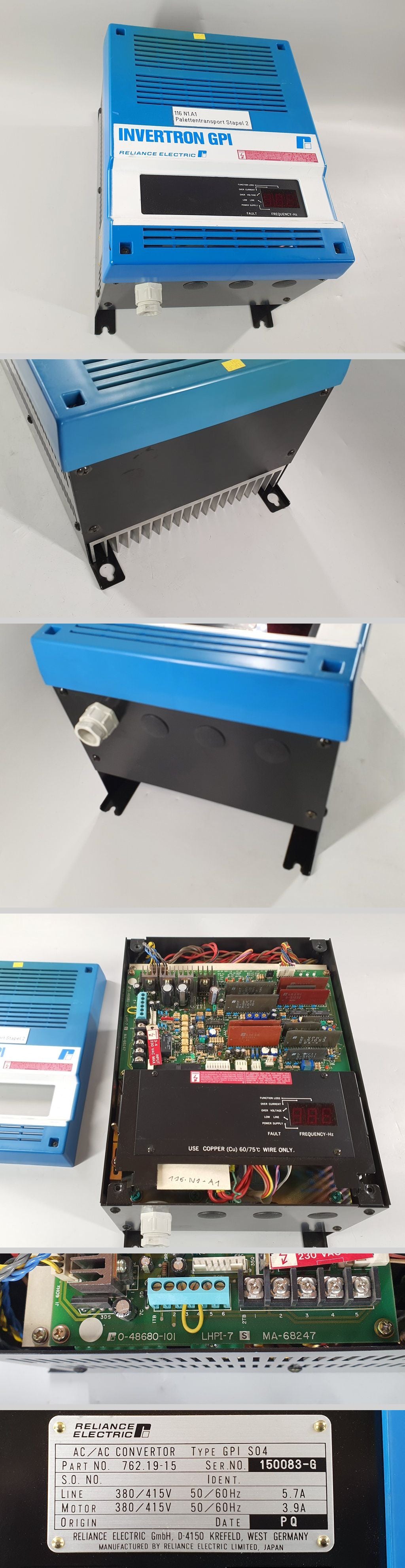 PQ2686 Frequenzumrichter Reliance Electric GPI S04 762.19-15 3,9A_2