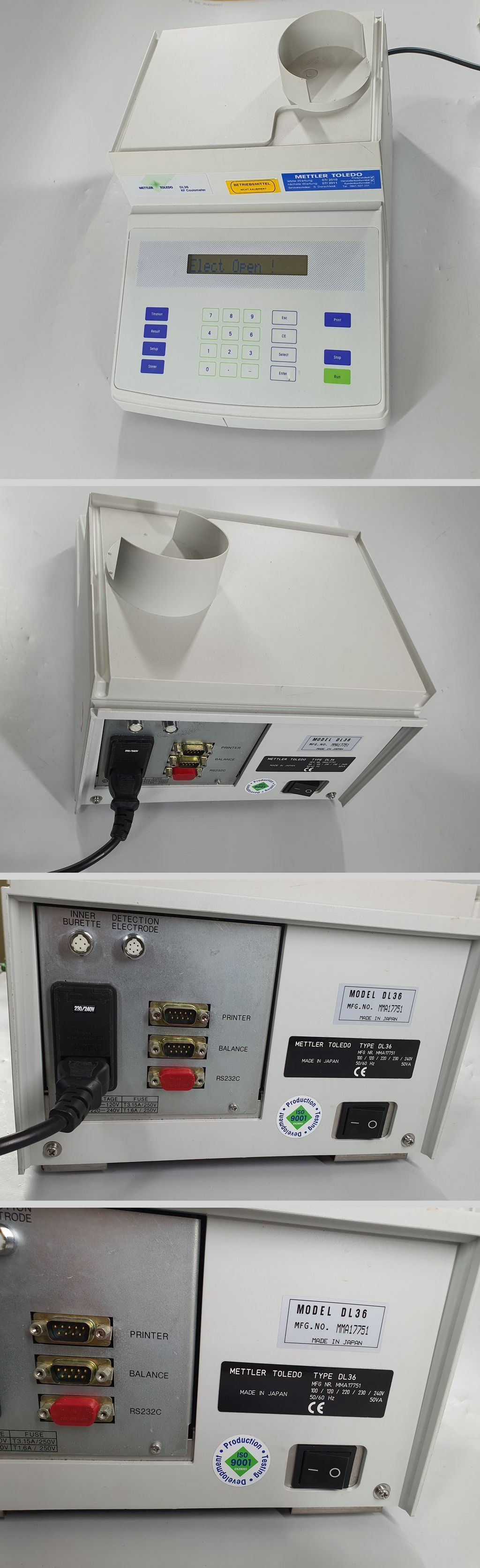 PQ2768 Mettler Toledo KF Coulometer DL36 MMA17751_2