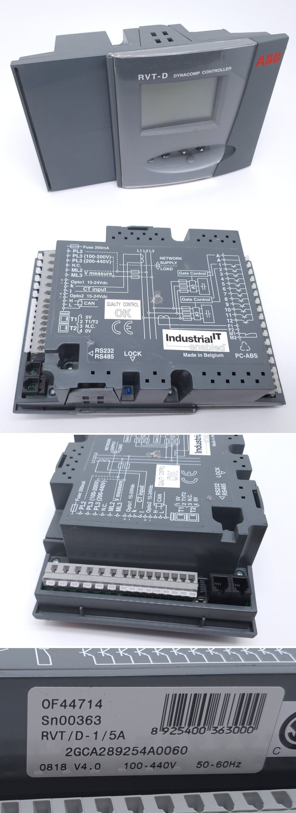 PQ3195 Power Factor Controller ABB RVT/D-1/5A 2GCA289254A0060_2