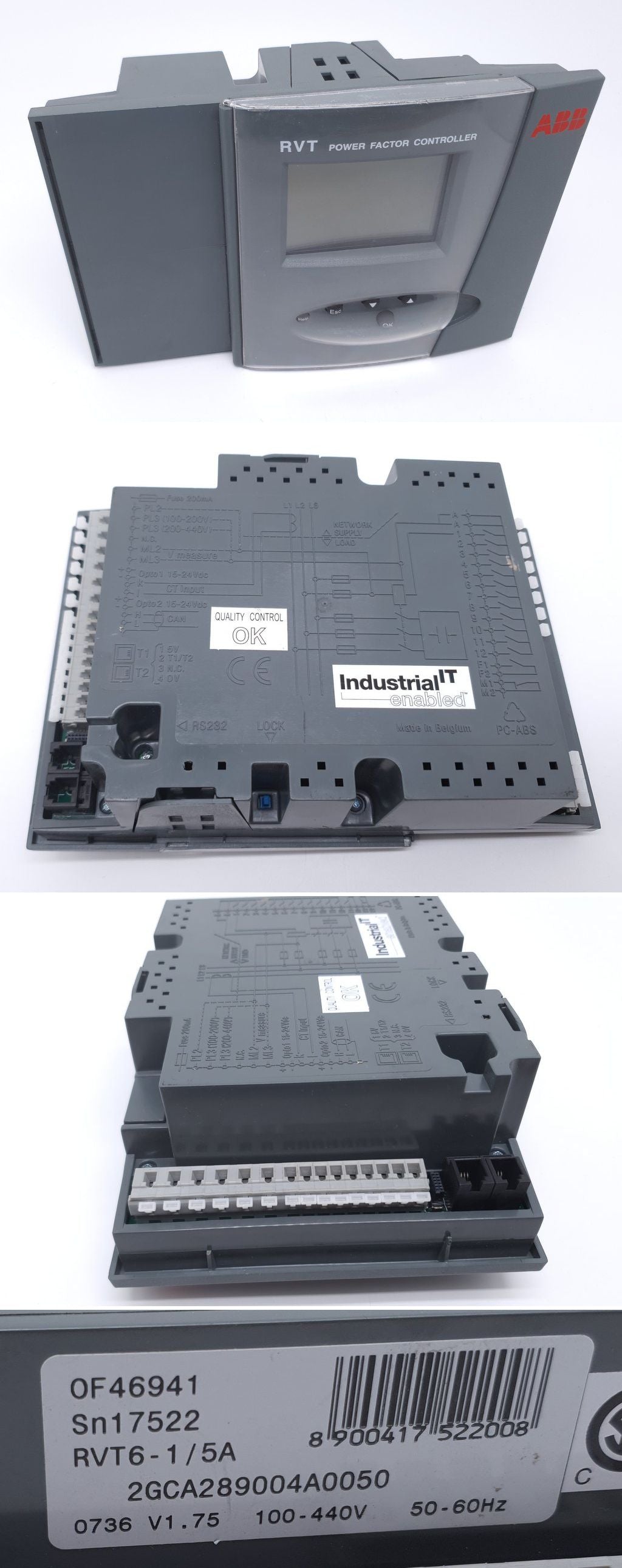 PQ3197 Power Factor Controller ABB RVT6-1/5A 2GCA289004A0050_2