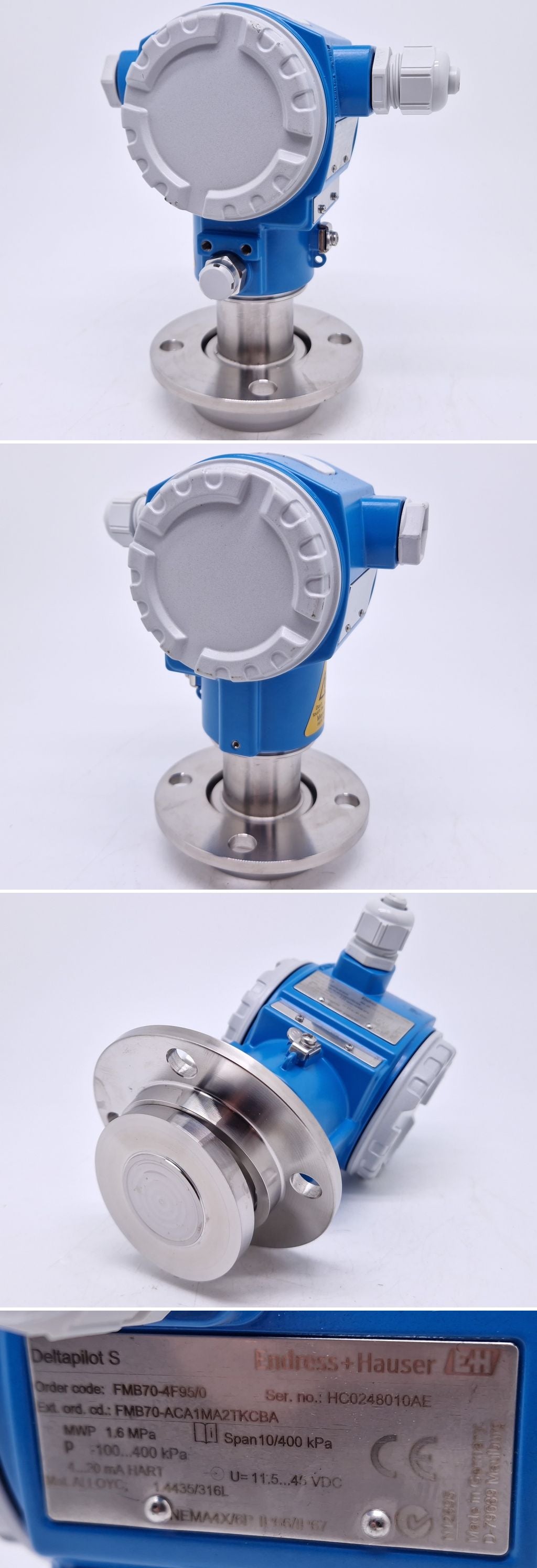 PQ3310 Deltapilot S Endress Hauser FMB70-4F95/0 HC0248010AE	