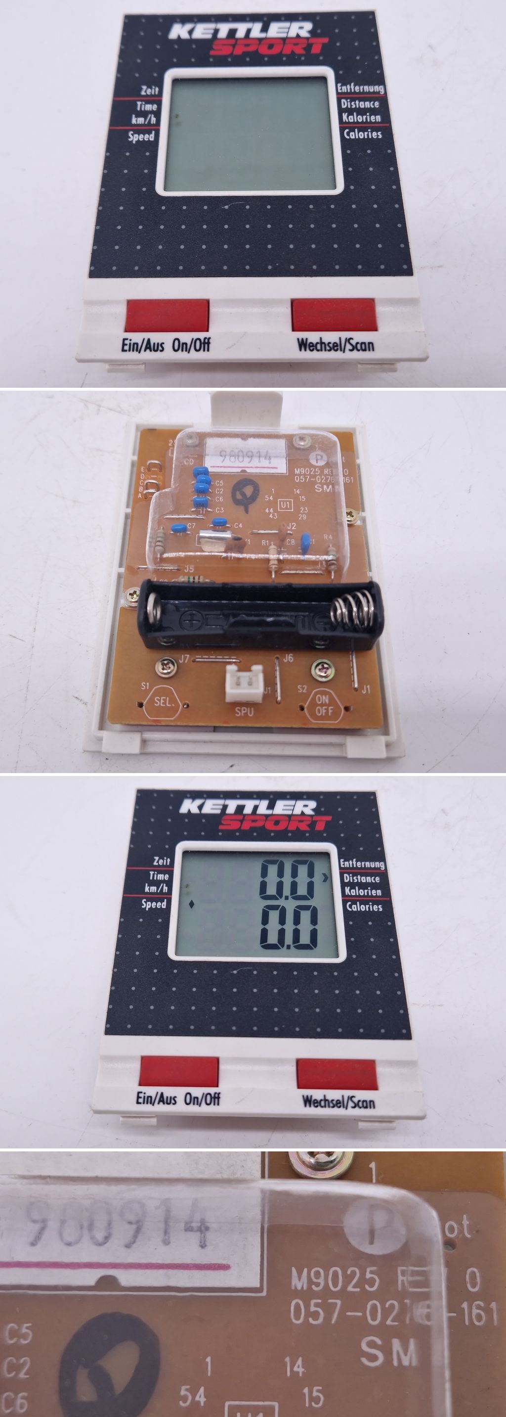 PQ3396 Kettler Sport M9025 Rev 0 980914 Display für Ergometer	