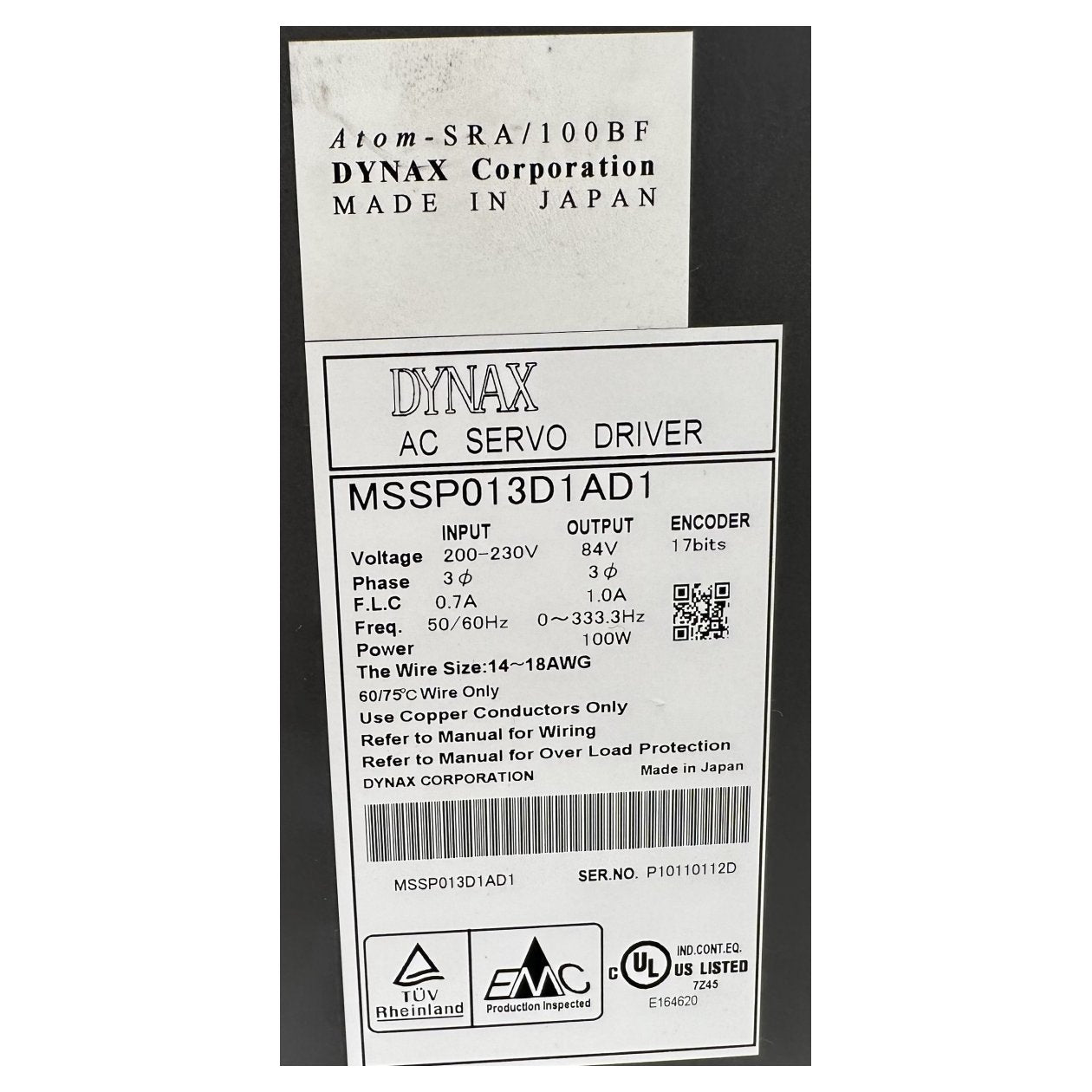 Dynax Corporation MSSP013D1AD_4