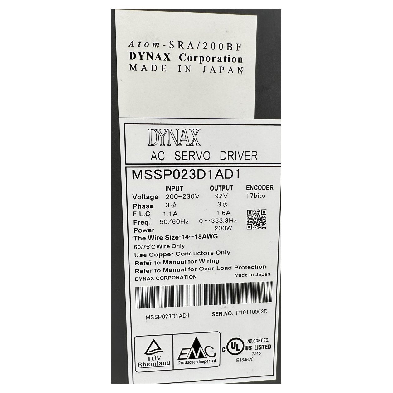 Dynax Corporation MSSP023D1AD1_4