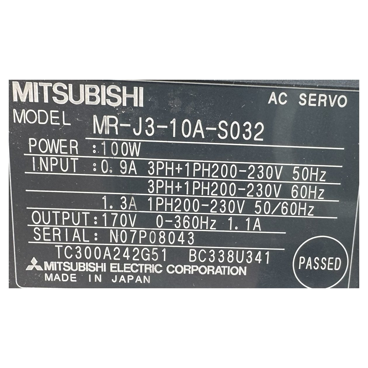 Mitsubishi MR-J3-10A-S032_3