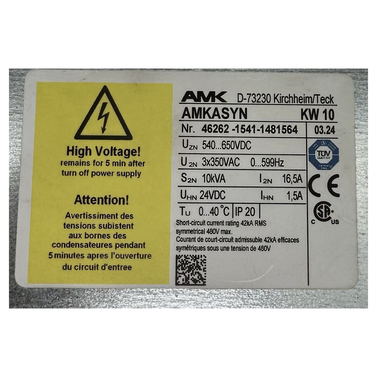 PQ3816 Servoregler Leistungsteil AMK KW 10 ohne Steckkarte_4